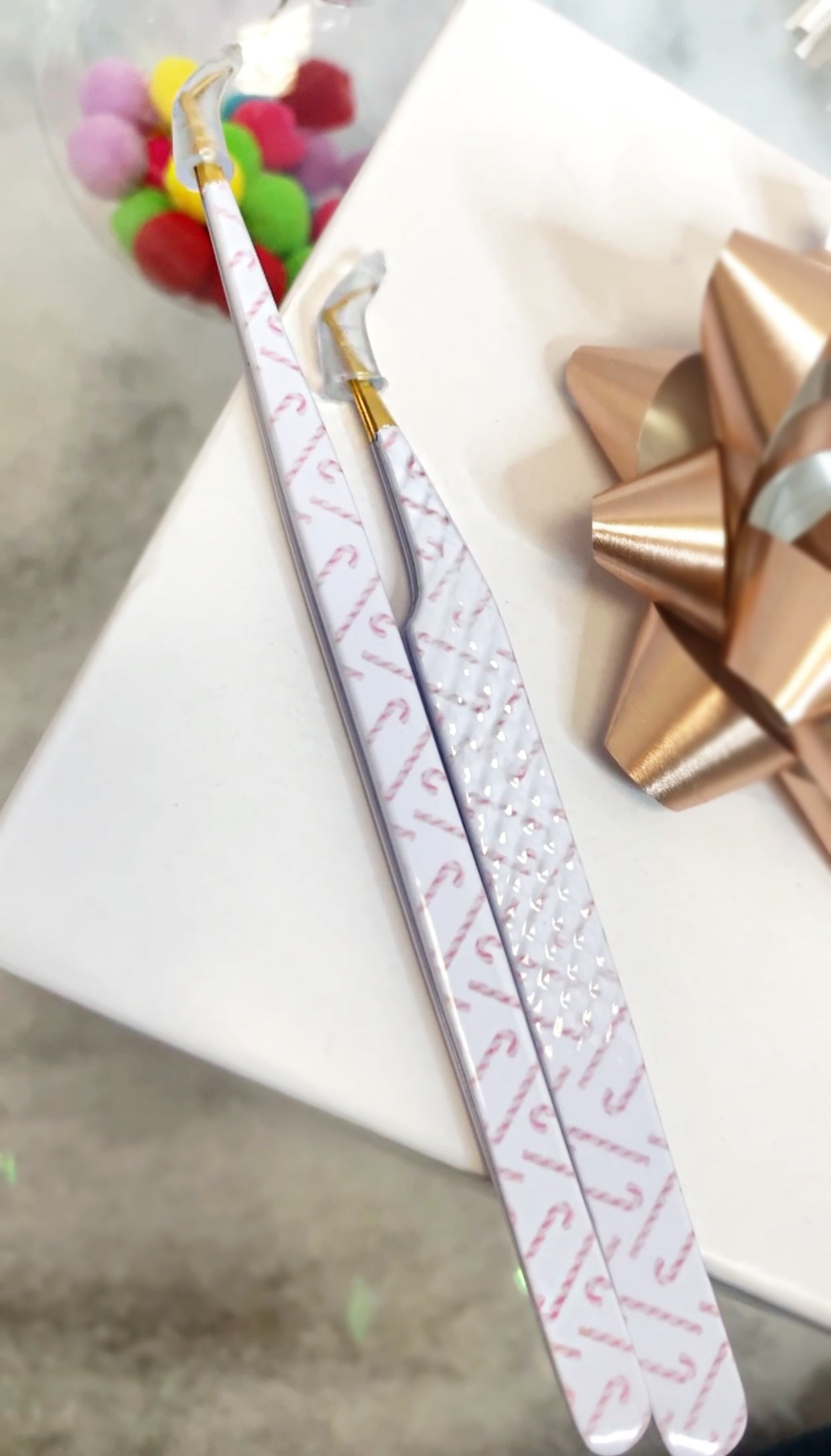 Candy Cane Fiber Tweezer Set